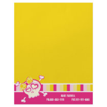 Cutsey Girl Skull Stationary letterhead