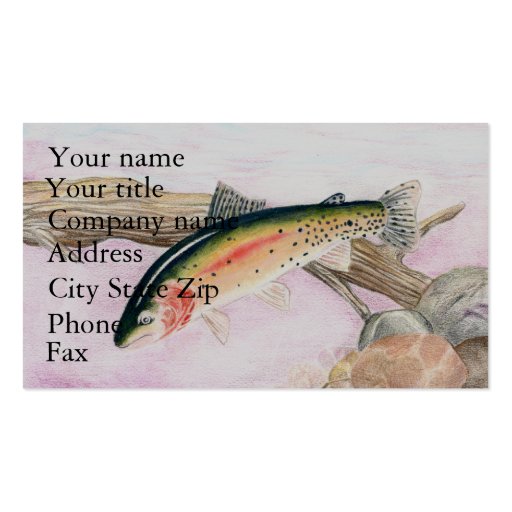 Cutthroat Trout Business Card (front side)