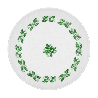 Cutting Board - Holly Wreath
