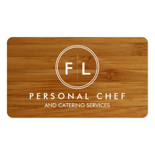 Cutting Board Personal Chef/Catering Business Card (front side)