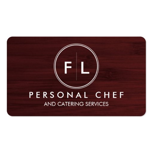 Cutting Board Personal Chef/Catering Business Card (front side)