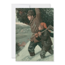 Cutting Down the Christmas Tree invitations by ChristmasCafe Cutting Down the Christmas Tree invitations
