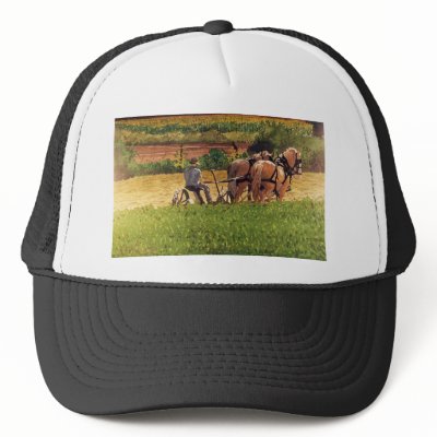 Cutting Hay Mesh Hats by scottlhendrie