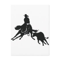Cutting Horse and cow Postcards