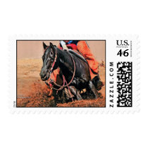 Cutting Horse Postage Stamp