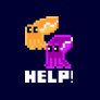 Cuttlefish Danger 'Help!' Pixel Art Womens T-shirt