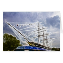 Cutty Sark Greenwich Fractals Greeting Cards