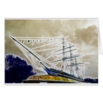 Cutty Sark Greenwich Fractals Greeting Cards