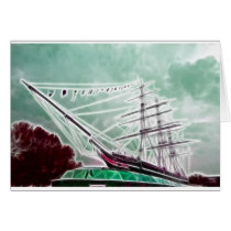 Cutty Sark Greenwich Fractals Greeting Cards