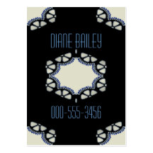 cutwork de 1920 fans plantillas de tarjetas de visita