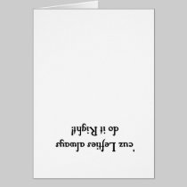 'cuz lefties always do it right cards