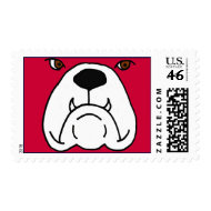 CV- Funny Bulldog Postage Stamps stamp