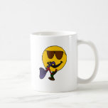 CV- Funny Smiley Face Playing Saxophone Coffee Mug