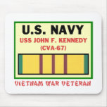 CVA-67 JOHN F, KENNEDY VIETNAM WAR VET MOUSE MATS