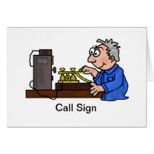 CW Operator Male Grey Hair Greeting Card
