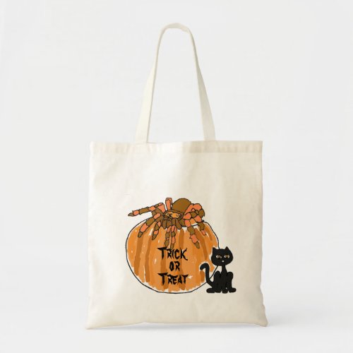 CW- Spider on a Pumpkin Trick or Treat bag bag