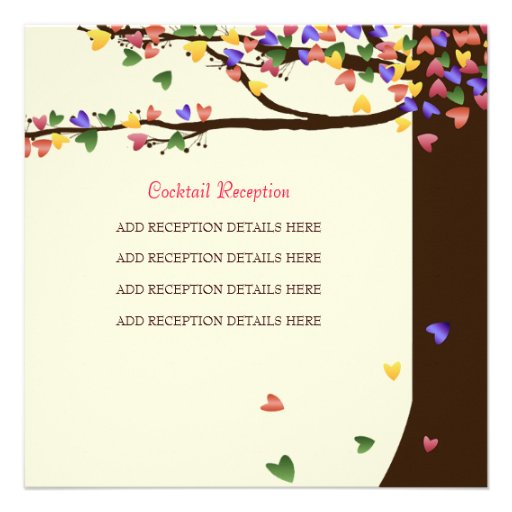 [CWR Danae] Love Birds Falling Hearts Oak Tree Custom Invites