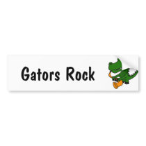 CY- Gator Playing the Saxophone Bumper Sticker