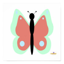 Cyan And Pink Butterfly posters