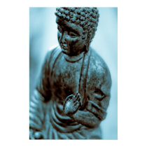 Cyan Buddha posters by dilvie Cyan Buddha posters