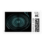 Cyan Spiral Abstract