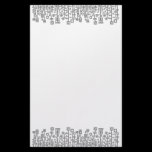 Cyber Garden - 50pc Black (Gray) stationery