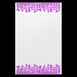 Cyber Garden - Purple stationery