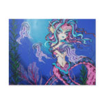 Cyber Goth Mermaid Jelly Fish Fantasy Postcard