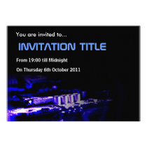 Cyber Invitation Blue Card invitations