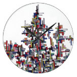Cyber Pop Abstract Fractal Clock