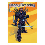 Cyber Samurai Birthday Cards