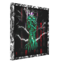 Cyber Scream Goth Industrial Canvas Print