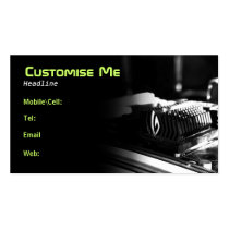 Cyber Squiggle BW Business Card business cards