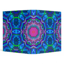 Cyberdelic Kaleidoscope 1" Art Binder