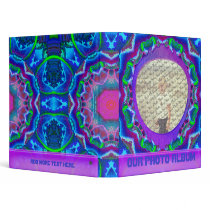 Cyberdelic Kaleidoscope Custom 1" Photo Binder