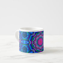 Cyberdelic Kaleidoscope Espresso Mug mugs
