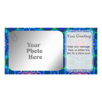 Cyberdelic Kaleidoscope PhotoCard Template Custom Photo Card