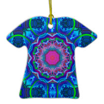 Cyberdelic Kaleidoscope T-Shirt Ornament