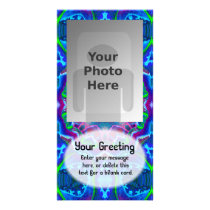 Cyberdelic Kaleidoscope Vertical PhotoCard Tmplte Picture Card