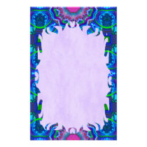 Cyberdelic Kaleidoscope Wheel Flame Stationery