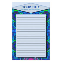 Cyberdelic Kaleidoscope Wheel Lined Stationery
