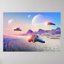 Cyberian flight 2 - scifi image posters