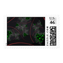 Cybernetic Interlink Fractal Postage Stamps