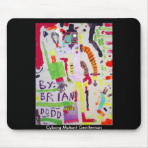 Cyborg Mutant Gentleman Mousepad