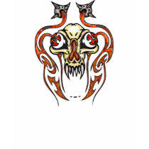 Cyborg Skull With Fangs t-shirts