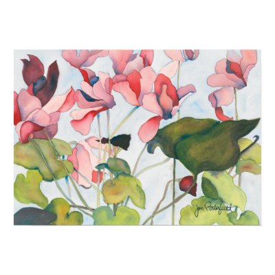 cyclamen print by JanPorterfield
