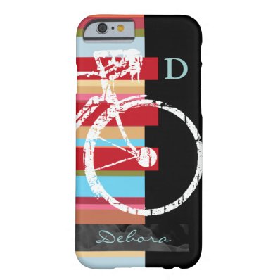 cycle/cycling & stripes personalized barely there iPhone 6 case