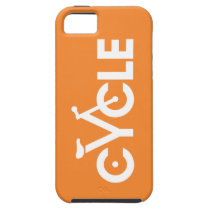 Cycle Design, Orange & White iPhone 5 Covers