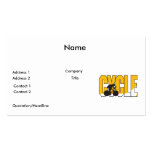 cycle text design business card