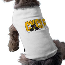 cycle text design pet tshirt